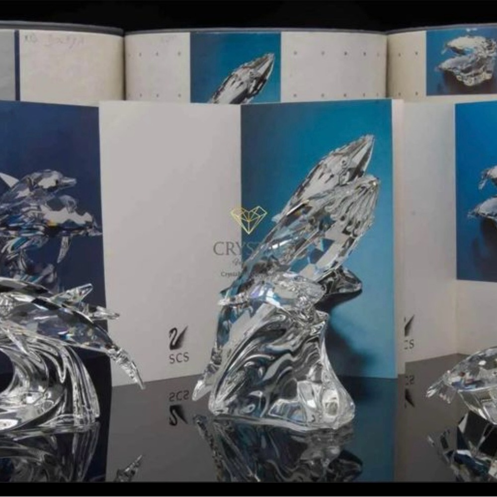 SWAROVSKI RETIRED MOTHER AND CHILD TRILOGY SERIES WITH PLAQUE